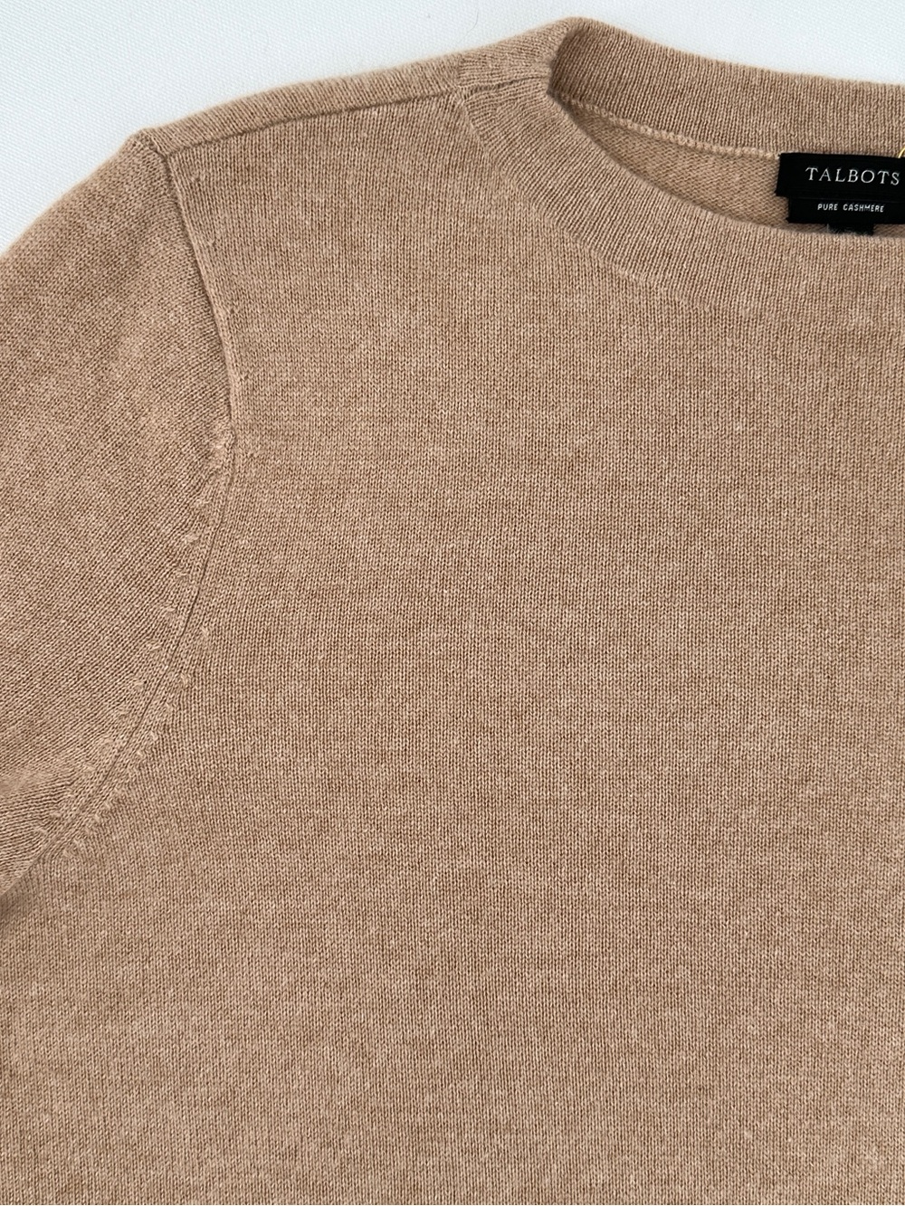 Talbots Cashmere Crewneck Sweater Camel XL - Picture 8 of 11